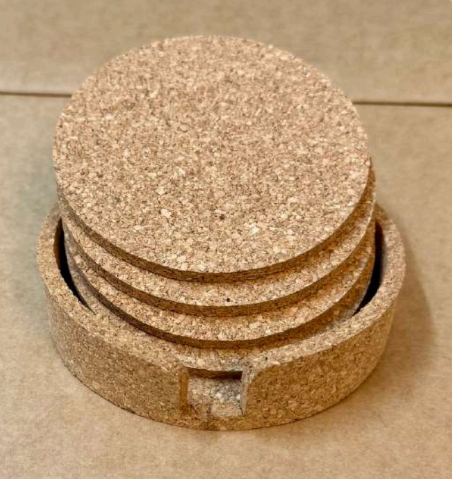 Cork Coasters with Holder by The Eco Urban