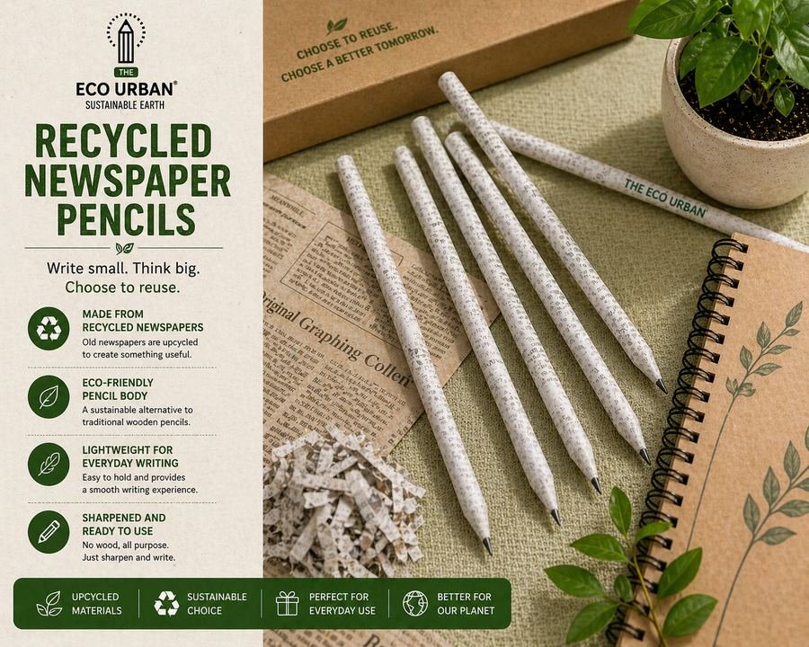 Recycled Newspaper Pencils by The Eco Urban
