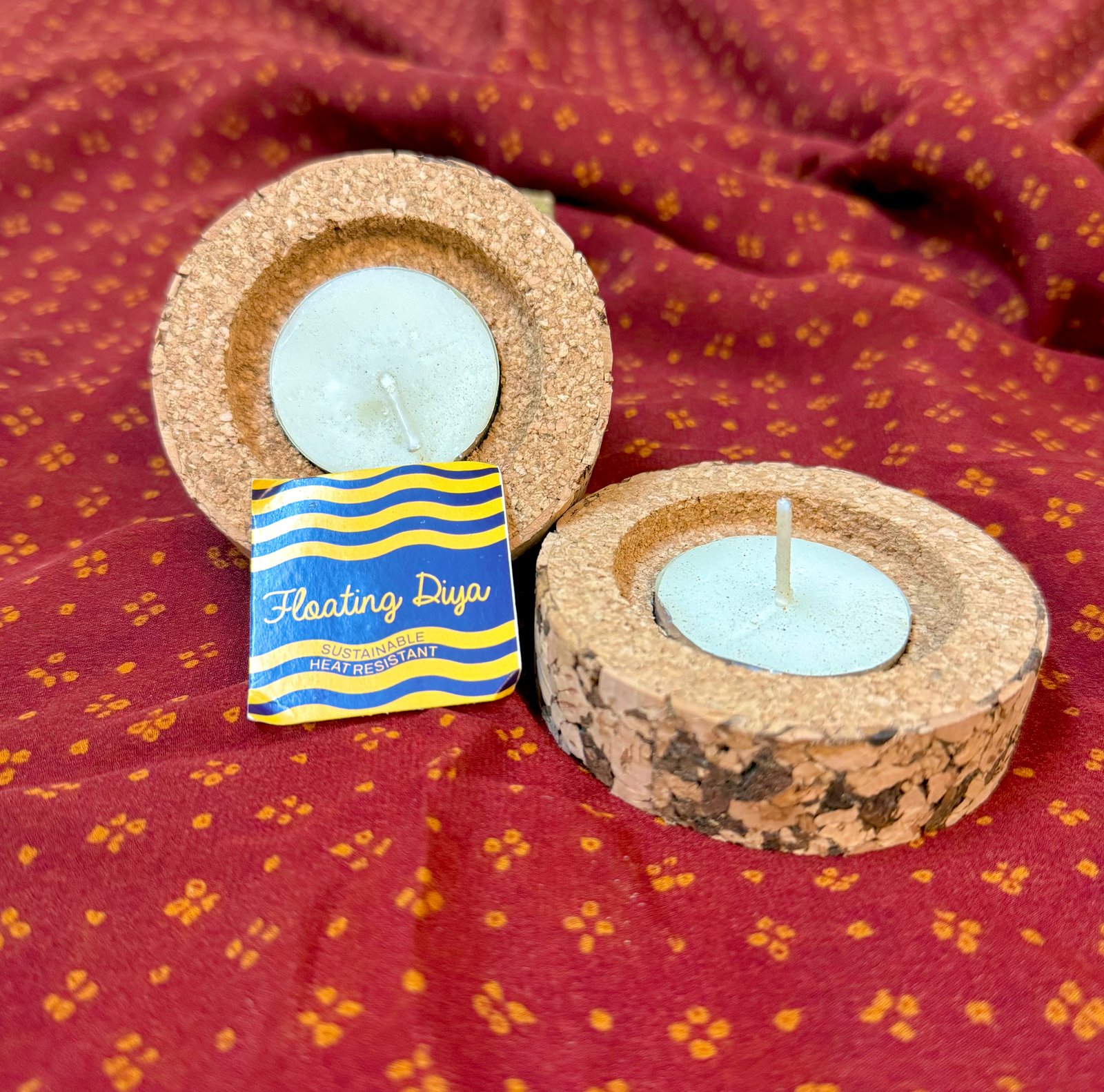 Floating Cork Diya by The Eco Urban
